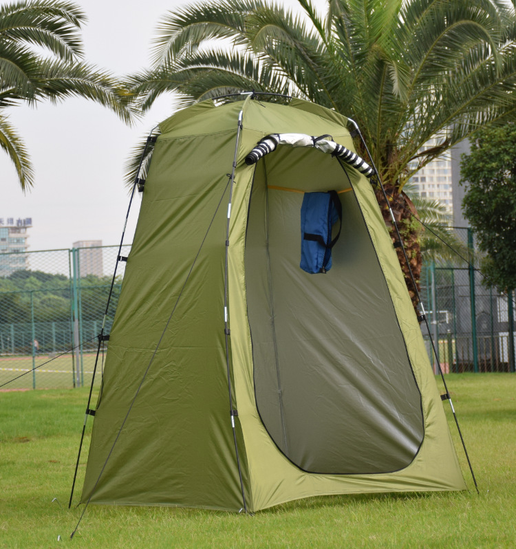 Cheap Goat Tents Dual Layer Waterproof Anti UV Tourist Tents Portable Changing Fitting Room Outdoor Camping Shower Bathing Tent Privacy Toilet   